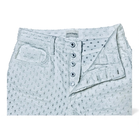 Favorite Daughter womens The Masha Super High Waist Wide Leg Jeans White Sz 27 - Picture 10 of 12